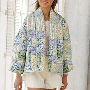 NWT Women's Jacket – Oversized Fit – Quilted Patchwork – Open Front